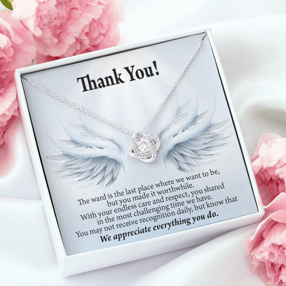 Endlesss Care Healthcare Medical Worker Nurse Appreciation Gift Infinity Knot Necklace Message Card-Express Your Love Gifts