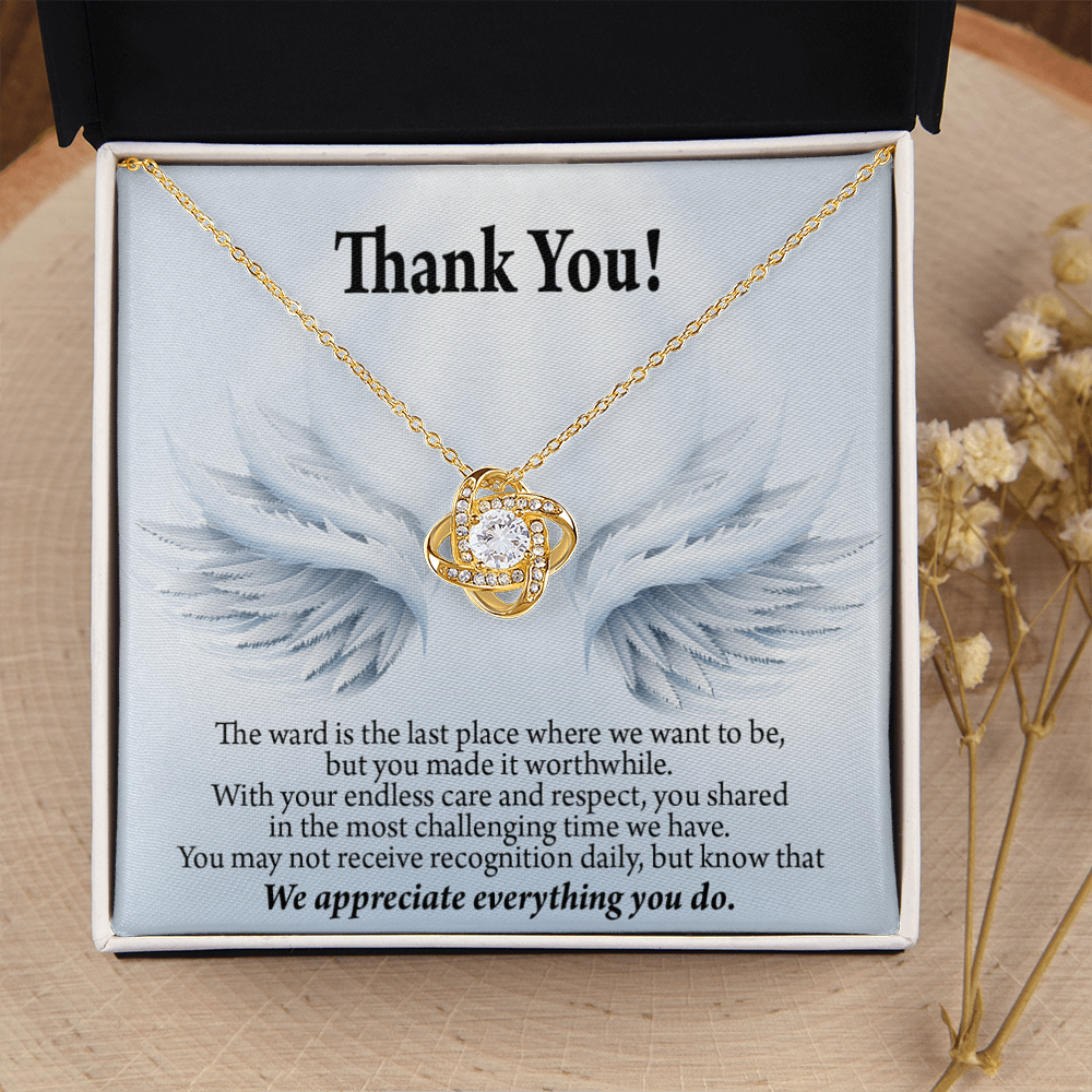 Endlesss Care Healthcare Medical Worker Nurse Appreciation Gift Infinity Knot Necklace Message Card-Express Your Love Gifts