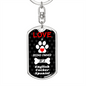 English Cocker Spaniel Keychain Stainless Steel or 18k Gold Dog Tag Keyring-Express Your Love Gifts