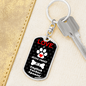 English Cocker Spaniel Keychain Stainless Steel or 18k Gold Dog Tag Keyring-Express Your Love Gifts