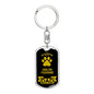 English Foxhound Keychain Stainless Steel or 18k Gold-Express Your Love Gifts