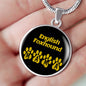 English Foxhound Mama Circle Necklace Stainless Steel or 18k Gold 18-22" Dog Owner Lover-Express Your Love Gifts