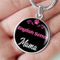 English Setter Mama Necklace Circle Pendant Stainless Steel or 18k Gold 18-22" Dog Mom Pendant-Express Your Love Gifts