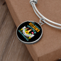 English Springer Mom Bracelet Stainless Steel or 18k Gold Circle Bangle-Express Your Love Gifts