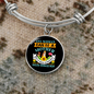 English Springer Mom Bracelet Stainless Steel or 18k Gold Circle Bangle-Express Your Love Gifts