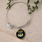 English Springer Mom Bracelet Stainless Steel or 18k Gold Circle Bangle-Express Your Love Gifts