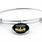 English Springer Mom Bracelet Stainless Steel or 18k Gold Circle Bangle-Express Your Love Gifts
