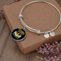English Springer Mom Bracelet Stainless Steel or 18k Gold Circle Bangle-Express Your Love Gifts