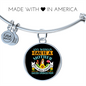 English Springer Mom Bracelet Stainless Steel or 18k Gold Circle Bangle-Express Your Love Gifts