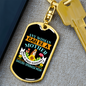 English Springer Mom Keychain Stainless Steel or 18k Gold Dog Tag Keyring-Express Your Love Gifts
