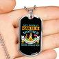 English Springer Mom Necklace Stainless Steel or 18k Gold Dog Tag 24" Chain-Express Your Love Gifts