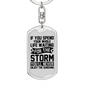 Enjoy Sunshine Keychain Stainless Steel or 18k Gold Dog Tag Keyring-Express Your Love Gifts