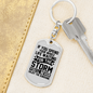 Enjoy Sunshine Keychain Stainless Steel or 18k Gold Dog Tag Keyring-Express Your Love Gifts