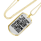 Enjoy The Sunshine Necklace Stainless Steel or 18k Gold Dog Tag 24" Chain-Express Your Love Gifts