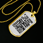 Enjoy The Sunshine Necklace Stainless Steel or 18k Gold Dog Tag 24" Chain-Express Your Love Gifts