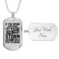 Enjoy The Sunshine Necklace Stainless Steel or 18k Gold Dog Tag 24" Chain-Express Your Love Gifts