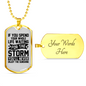 Enjoy The Sunshine Necklace Stainless Steel or 18k Gold Dog Tag 24" Chain-Express Your Love Gifts