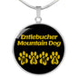 Entlebucher Mountain Dog Mama Circle Necklace Stainless Steel or 18k Gold 18-22" Dog Owner Lover-Express Your Love Gifts