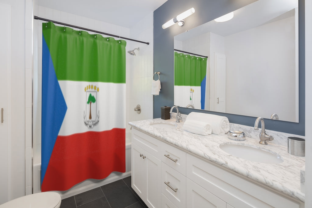 Equatorial Guinea Stylish Design 71" x 74" Elegant Waterproof Shower Curtain for a Spa-like Bathroom Paradise Exceptional Craftsmanship-Express Your Love Gifts