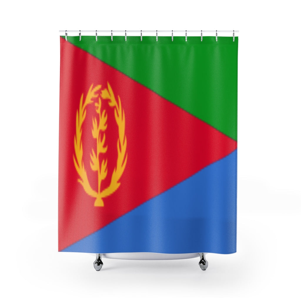 Eritrea Flag Stylish Design 71" x 74" Elegant Waterproof Shower Curtain for a Spa-like Bathroom Paradise Exceptional Craftsmanship-Express Your Love Gifts