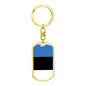 Estonia Flag Keychain Dog Tag Stainless Steel or 18k Gold-Express Your Love Gifts