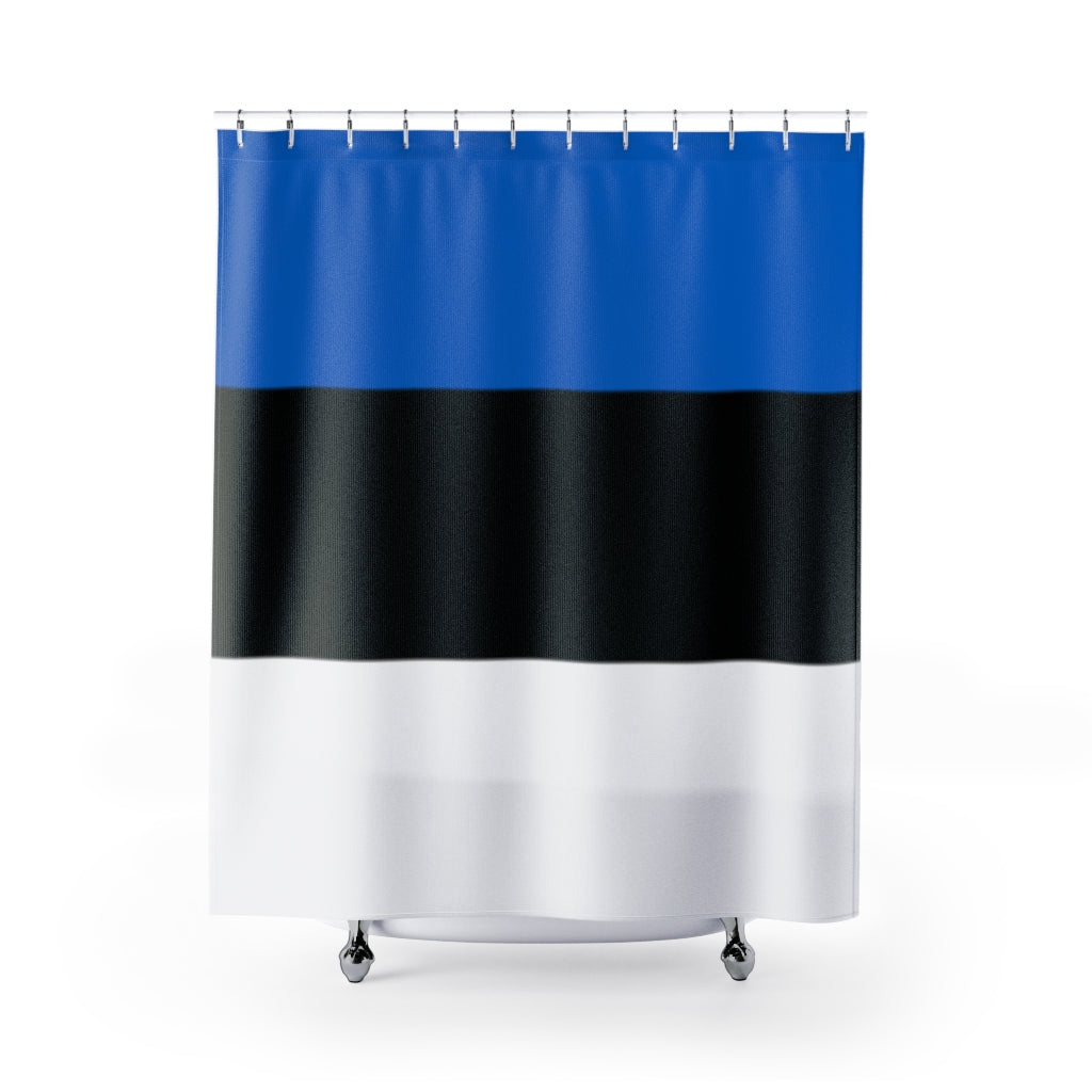 Estonia Flag Stylish Design 71" x 74" Elegant Waterproof Shower Curtain for a Spa-like Bathroom Paradise Exceptional Craftsmanship-Express Your Love Gifts