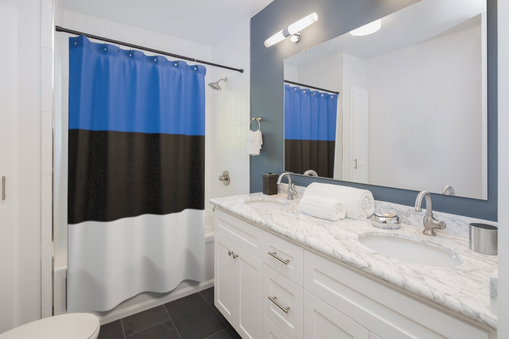 Estonia Flag Stylish Design 71" x 74" Elegant Waterproof Shower Curtain for a Spa-like Bathroom Paradise Exceptional Craftsmanship-Express Your Love Gifts
