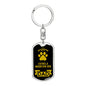 Estrela Mountain Dog Keychain Stainless Steel or 18k Gold-Express Your Love Gifts