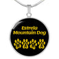 Estrela Mountain Dog Mama Circle Necklace Stainless Steel or 18k Gold 18-22" Dog Owner Lover-Express Your Love Gifts