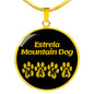 Estrela Mountain Dog Mama Circle Necklace Stainless Steel or 18k Gold 18-22" Dog Owner Lover-Express Your Love Gifts