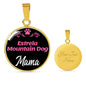 Estrela Mountain Dog Mama Necklace Circle Pendant Stainless Steel or 18k Gold 18-22" Dog Mom Pendant-Express Your Love Gifts