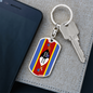Eswatini Flag Swivel Keychain Dog Tag Stainless Steel or 18k Gold-Express Your Love Gifts