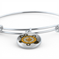 Ethereum Black Bracelet Stainless Steel or 18k Gold Circle Bangle-Express Your Love Gifts