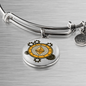 Ethereum Black Bracelet Stainless Steel or 18k Gold Circle Bangle-Express Your Love Gifts