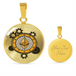 Ethereum Black Circle Necklace Stainless Steel or 18k Gold 18-22"-Express Your Love Gifts