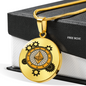 Ethereum Black Circle Necklace Stainless Steel or 18k Gold 18-22"-Express Your Love Gifts