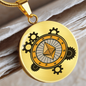 Ethereum Black Circle Necklace Stainless Steel or 18k Gold 18-22"-Express Your Love Gifts