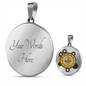 Ethereum Black Circle Necklace Stainless Steel or 18k Gold 18-22"-Express Your Love Gifts