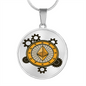 Ethereum Black Circle Necklace Stainless Steel or 18k Gold 18-22"-Express Your Love Gifts
