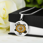 Ethereum Black Circle Necklace Stainless Steel or 18k Gold 18-22"-Express Your Love Gifts
