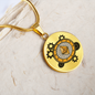 Ethereum Black Circle Necklace Stainless Steel or 18k Gold 18-22"-Express Your Love Gifts