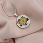 Ethereum Black Circle Necklace Stainless Steel or 18k Gold 18-22"-Express Your Love Gifts