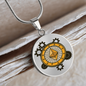 Ethereum Black Circle Necklace Stainless Steel or 18k Gold 18-22"-Express Your Love Gifts
