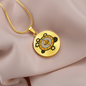 Ethereum Black Circle Necklace Stainless Steel or 18k Gold 18-22"-Express Your Love Gifts