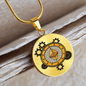 Ethereum Black Circle Necklace Stainless Steel or 18k Gold 18-22"-Express Your Love Gifts