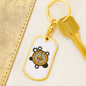 Ethereum Black Crypto Cryptocurrency Keychain Stainless Steel or 18k Gold Dog Tag Keyring-Express Your Love Gifts