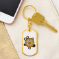 Ethereum Black Crypto Cryptocurrency Keychain Stainless Steel or 18k Gold Dog Tag Keyring-Express Your Love Gifts