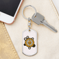 Ethereum Black Crypto Cryptocurrency Keychain Stainless Steel or 18k Gold Dog Tag Keyring-Express Your Love Gifts