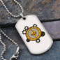 Ethereum Black Crypto Necklace Stainless Steel or 18k Gold Dog Tag 24" Chain-Express Your Love Gifts