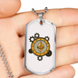 Ethereum Black Crypto Necklace Stainless Steel or 18k Gold Dog Tag 24" Chain-Express Your Love Gifts
